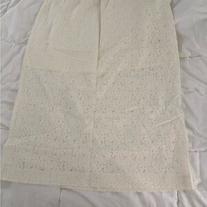 Old Navy Cream Lace Midi Skirt